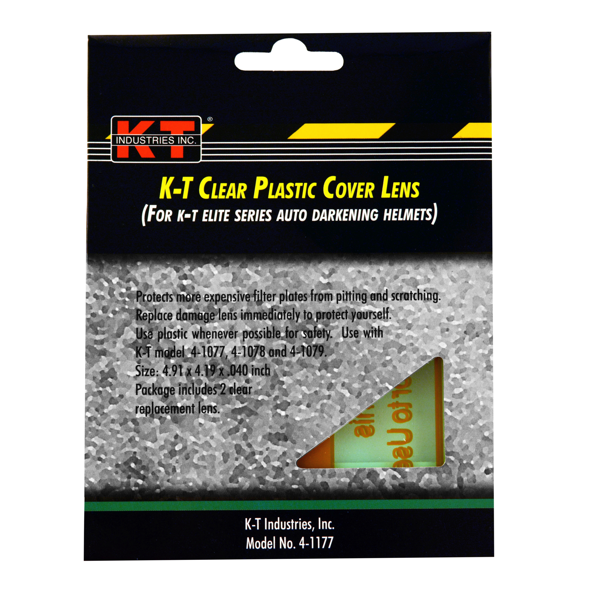 K-T Industries Clear Plastic Cover Lens — Elite Series, Model# 4-1177